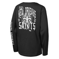 NFL New Orleans Saints Outerstuff Youth Rumble Long Sleeve T-Shirt