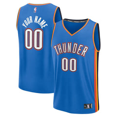 Oklahoma City Thunder Youth Fast Break Custom Replica Jersey - Blue - Icon Edition | Fanatics shop