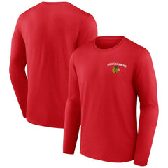 Chicago Blackhawks Team Lockup Long Sleeve T-Shirt