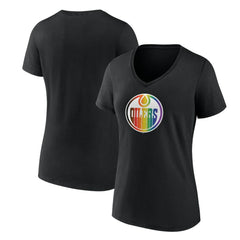 Edmonton Oilers Women's Team Pride V-Neck T-Shirt