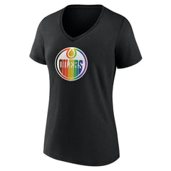 Edmonton Oilers Women's Team Pride V-Neck T-Shirt