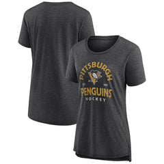 Pittsburgh Penguins Women's Vintage Arch Tri-Blend T-Shirt