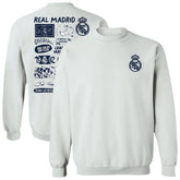 Real Madrid Vive La Fete Women's Impressions Artwork Pullover Sweatshirt / Soccer Discount