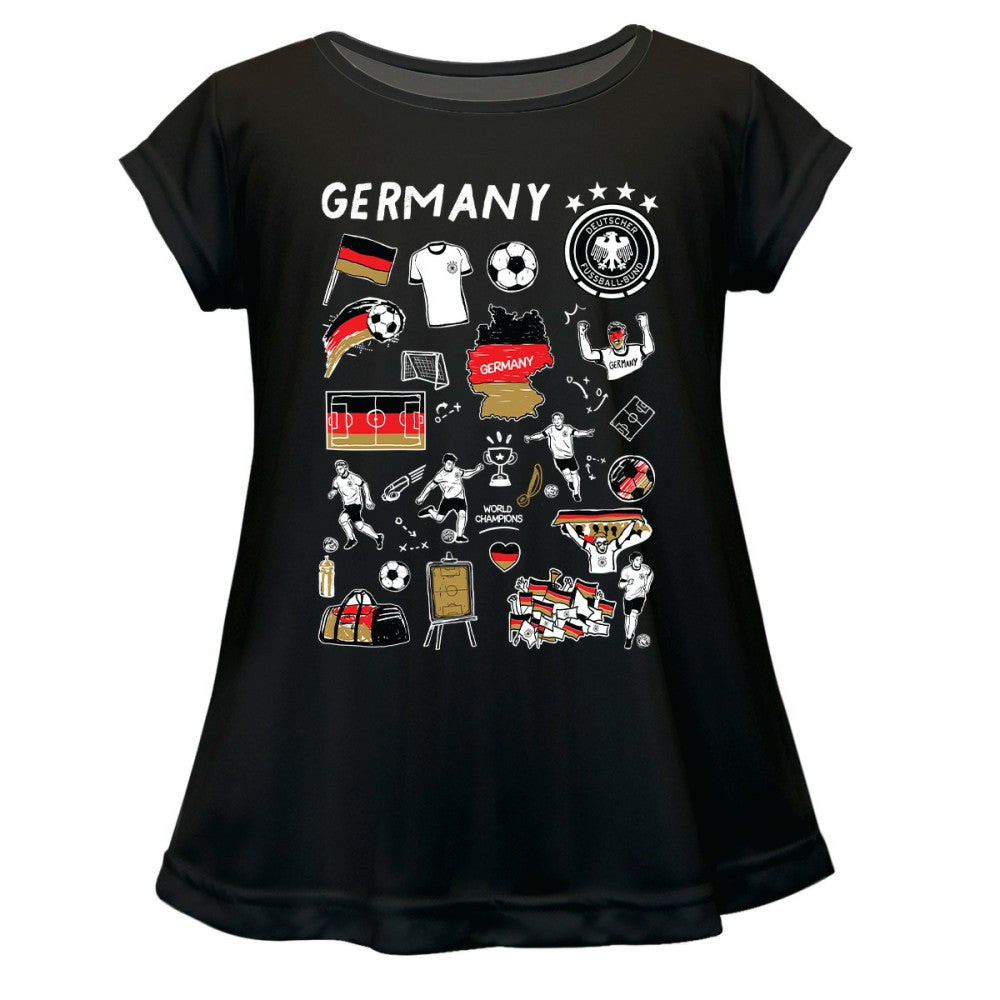 Germany National Team Vive La Fete Girls Youth Impressions Artwork A-Line Top / Soccer New