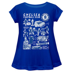 Chelsea Vive La Fete Girls Youth Impressions Artwork A-Line Top / Soccer Online