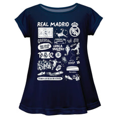 Real Madrid Vive La Fete Girls Youth Impressions Artwork A-Line Top / Soccer On sale