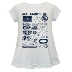 Real Madrid Vive La Fete Girls Youth Impressions Artwork A-Line Top / Soccer Online