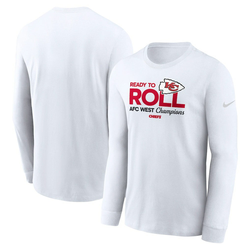 NFL Kansas City Chiefs 2024 AFC West Division Champions Locker Room Trophy Collection Long Sleeve T-Shirt