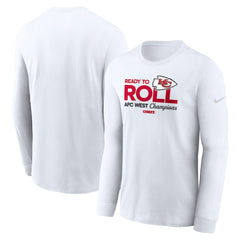 NFL Kansas City Chiefs 2024 AFC West Division Champions Locker Room Trophy Collection Long Sleeve T-Shirt