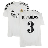 Roberto Carlos Real Madrid Autographed 2024-25 White Home Jersey / Soccer New