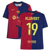 Patrick Kluivert Barcelona Autographed 2024-25 Red/Blue Home Jersey / Soccer On sale