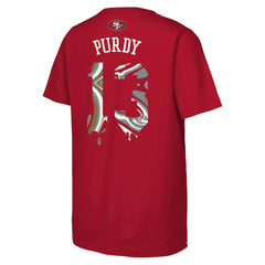 NFL San Francisco 49ers Brock Purdy Outerstuff Youth Mainliner Drip Player Name & Number T-Shirt