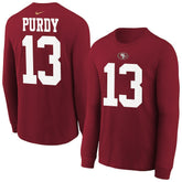 NFL San Francisco 49ers Brock Purdy Youth Player Name & Number Long Sleeve T-Shirt