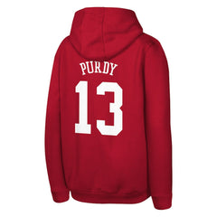 NFL San Francisco 49ers Brock Purdy Outerstuff Mainliner Player Name & Number Hoodie