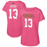 NFL San Francisco 49ers Brock Purdy Outerstuff Girls Youth Player Name & Number T-Shirt