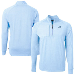 NFL Buffalo Bills Cutter & Buck Raglan Adapt Eco Knit Heather Quarter-Zip Top