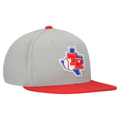 Texas Rangers Cooperstown Collection Basic Flip Snapback Hat - Gray | Mitchell & Ness