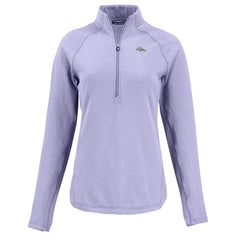 NFL Denver Broncos Cutter & Buck Women's Peshastin Eco Fleece Recycled Half-Zip Top