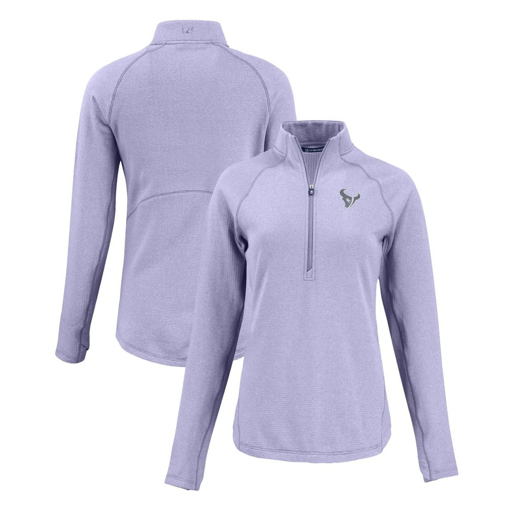 NFL Houston Texans Cutter & Buck Women's Peshastin Eco Fleece Recycled Half-Zip Top