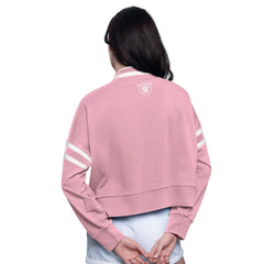 NFL Las Vegas Raiders Starter Women's Power Play Cropped Pullover Sweatshirt