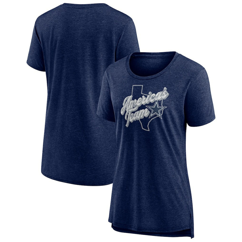 NFL Dallas Cowboys Women's First Down Distressed Tri-Blend T-Shirt