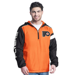 Philadelphia Flyers G-III Sports by Carl Banks Lateral Half-Zip Hoodie Jacket