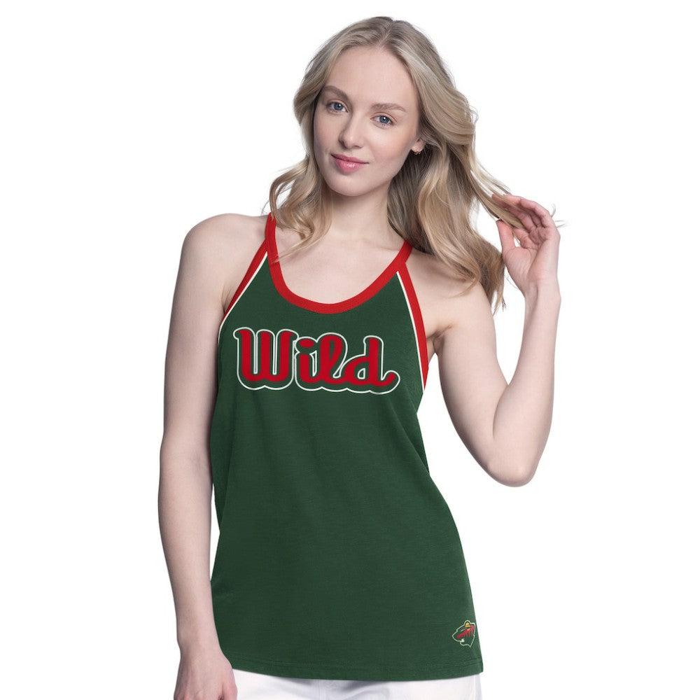 Minnesota Wild G-III 4Her by Carl Banks Women's Curveball Racerback Scoop Neck Slub Tank Top