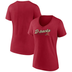 Arizona Diamondbacks Women's One And Only V-Neck T-Shirt - Red