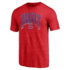 Atlanta Braves Line Corps Tri-Blend T-Shirt - Red