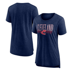 Cleveland Guardians Women's Toppler Tri-Blend T-Shirt - Navy