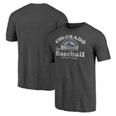 Colorado Rockies Our Game Tri-Blend T-Shirt - Charcoal