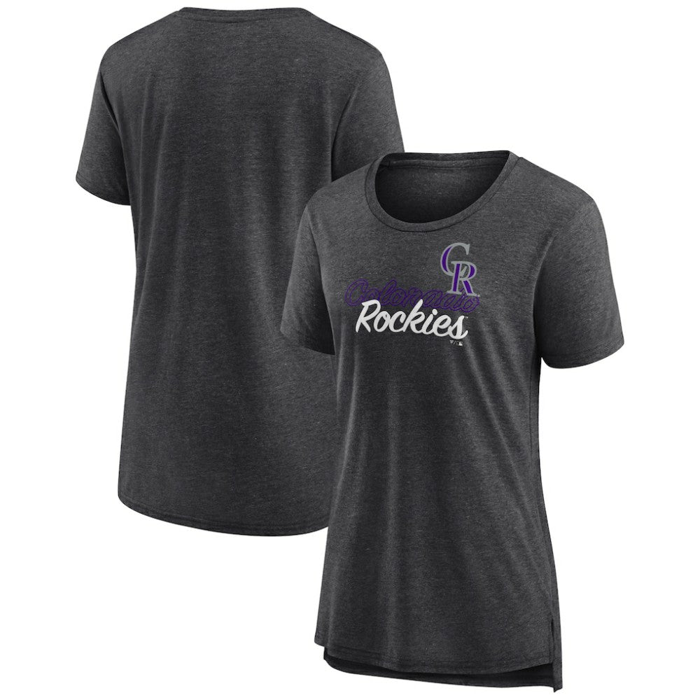 Colorado Rockies Women's Practice Time Tri-Blend T-Shirt - Gray