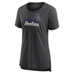Colorado Rockies Women's Practice Time Tri-Blend T-Shirt - Gray