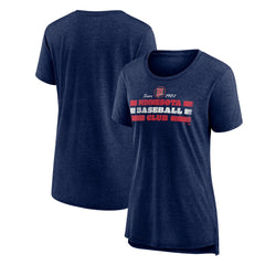 Minnesota Twins Women's Power Swing Tri-Blend T-Shirt - Navy