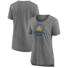Seattle Mariners Women's Selected First Tri-Blend T-Shirt - Gray