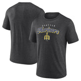 Seattle Mariners Wonderment Tri-Blend T-Shirt - Charcoal