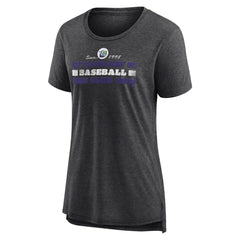 Tampa Bay Rays Women's Power Swing Tri-Blend T-Shirt - Gray