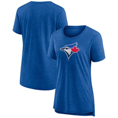 Toronto Blue Jays Women's Weathered Official Logo Tri-Blend T-Shirt - Royal