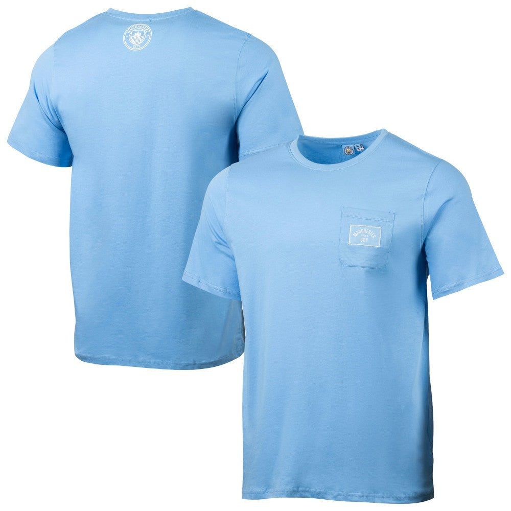 Manchester City Sport Design Sweden Relaxed Post Match Pocket T-Shirt / Soccer Hot sale