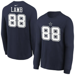 NFL Dallas Cowboys CeeDee Lamb Youth Player Name & Number Long Sleeve T-Shirt