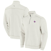 Texas Rangers Tommy Bahama Sport Tobago Bay Tri-Blend Half-Zip Sweatshirt - Cream
