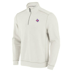 Texas Rangers Tommy Bahama Sport Tobago Bay Tri-Blend Half-Zip Sweatshirt - Cream