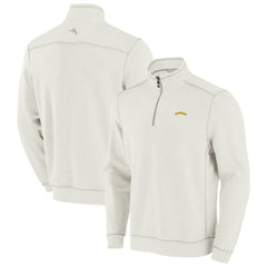 San Diego Padres Tommy Bahama Sport Tobago Bay Tri-Blend Half-Zip Sweatshirt - Cream