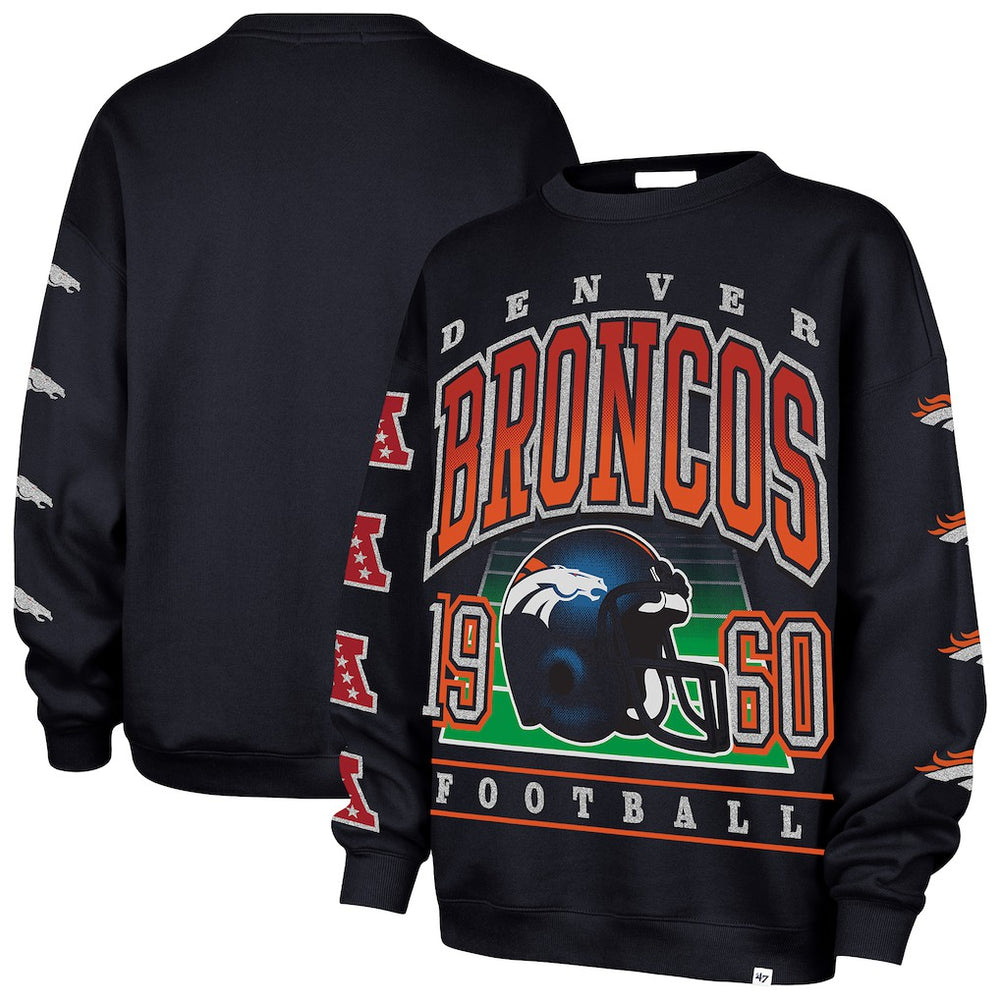 NFL Denver Broncos '47 Women's Go Big Oversized Pullover Sweatshirt