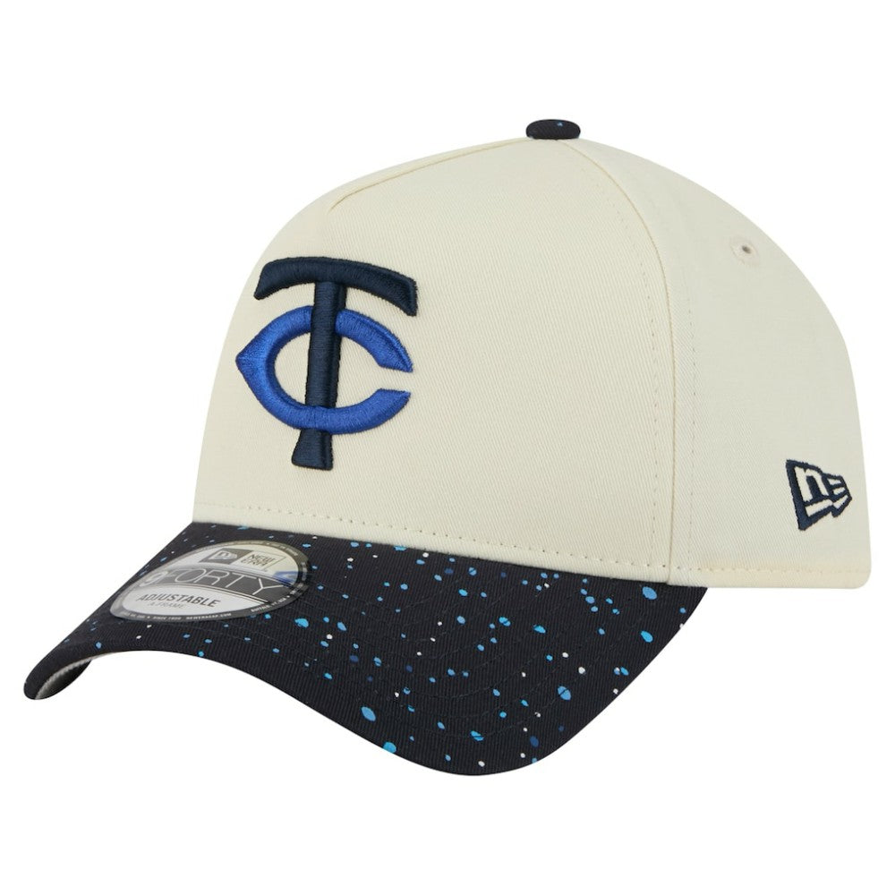 Minnesota Twins Speckle A-Frame 9FORTY Adjustable Hat - Cream | New Era
