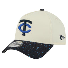 Minnesota Twins Speckle A-Frame 9FORTY Adjustable Hat - Cream | New Era