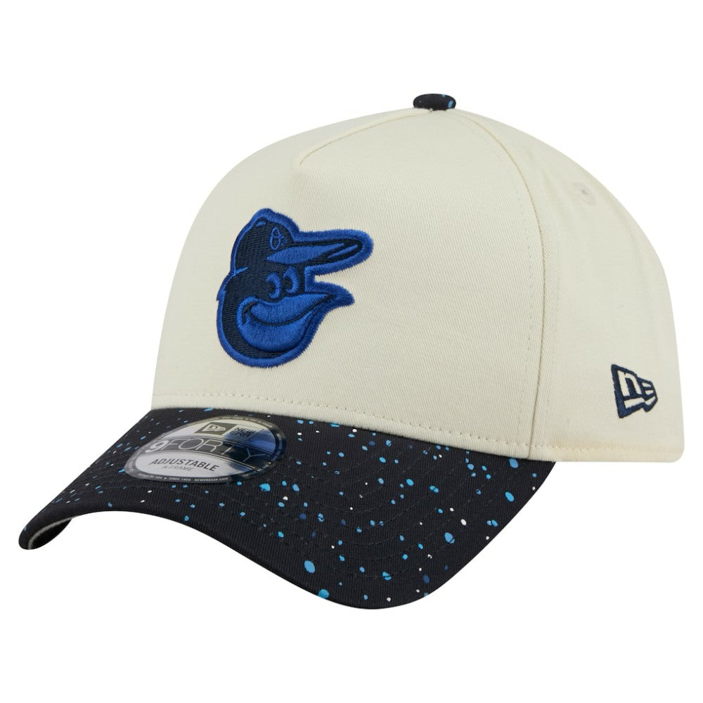 Baltimore Orioles Speckle A-Frame 9FORTY Adjustable Hat - Cream | New Era
