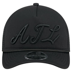 Atlanta Braves City Initial 9FORTY A-Frame M-Crown Adjustable Trucker Hat - Black | New Era
