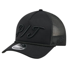 Pittsburgh Pirates City Initial 9FORTY A-Frame M-Crown Adjustable Trucker Hat - Black | New Era