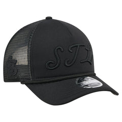St. Louis Cardinals City Initial 9FORTY A-Frame M-Crown Adjustable Trucker Hat - Black | New Era